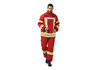 Strato rosso dell'isolamento di Uniform Waterproof And del pompiere tessuto Ripstop